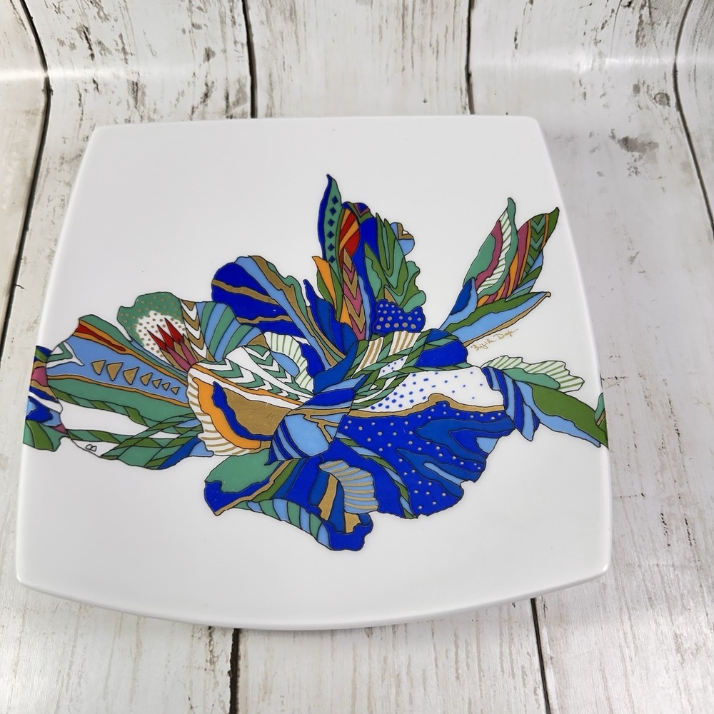 Rosenthal Germany Decorative Square Tray Bowl Studio-Linie Signed Brigitte Doege